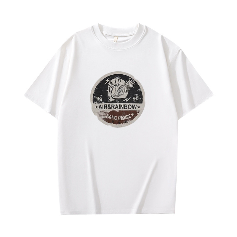 Men's short-sleeved T-shirt, men's daily casual sports round-neck T-shirt, pure cotton short-sleeved T-shirt for teenagers, men's half-sleeved top Item Picture