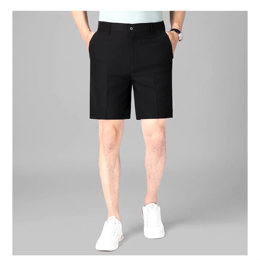New solid-color slim-fit men's five-inch dress pants, summer fashion, light mature style shorts, casual and versatile mid-length pants, high-end feel Specification drawing