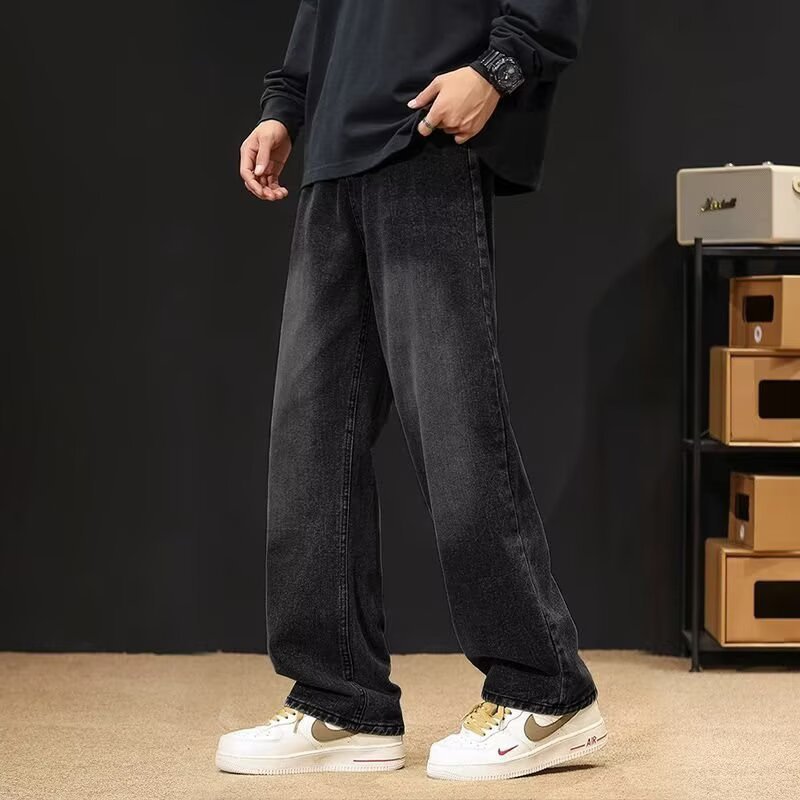 大码牛仔裤实物图