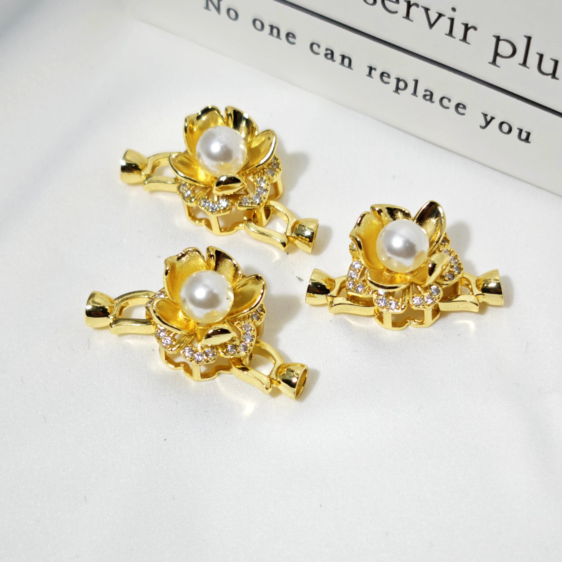 High-end strong color retention necklace clasp, pearl buckle, bracelet buckle, end buckle, universal buckle, diy jewelry accessories Specification image