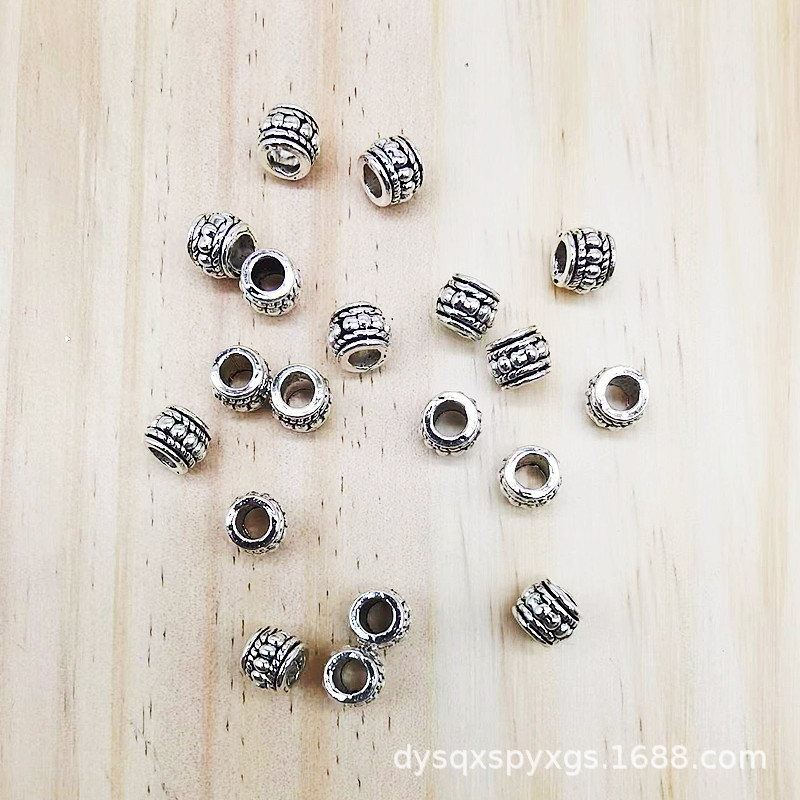 Jewelry accessories: zinc alloy bucket beads, hidden silver spacer beads, diy handcrafted accessories, bracelets, necklaces, pendants details Picture