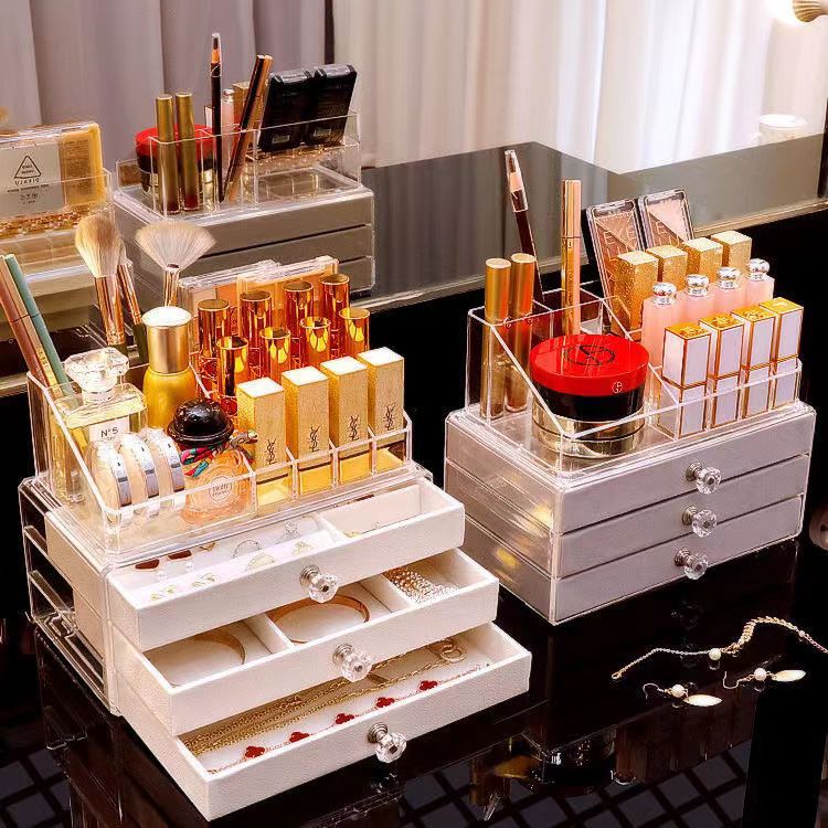 16-compartment multi-functional lipstick stand, desktop dressing table, large-capacity brush makeup rack, storage box, direct supply from the manufacturer Specification image