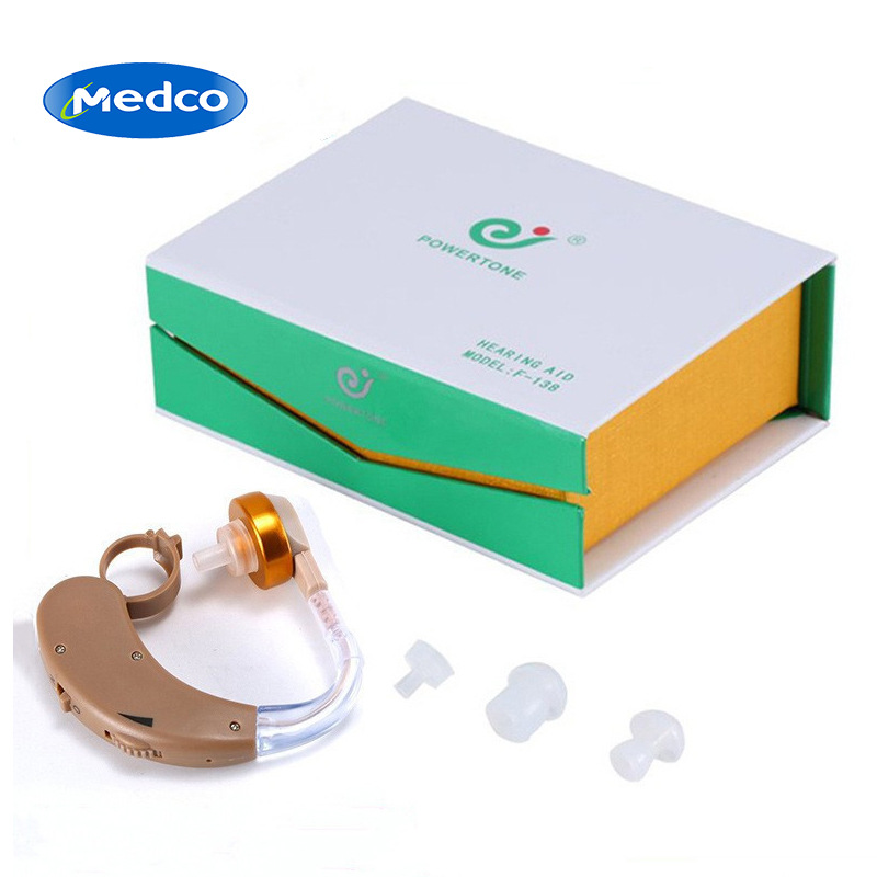 Cross-border exclusive supply of F-138 hearing AIDS, small back-ear type adjustable hearing AIDS for the elderly, mini hearing AIDS