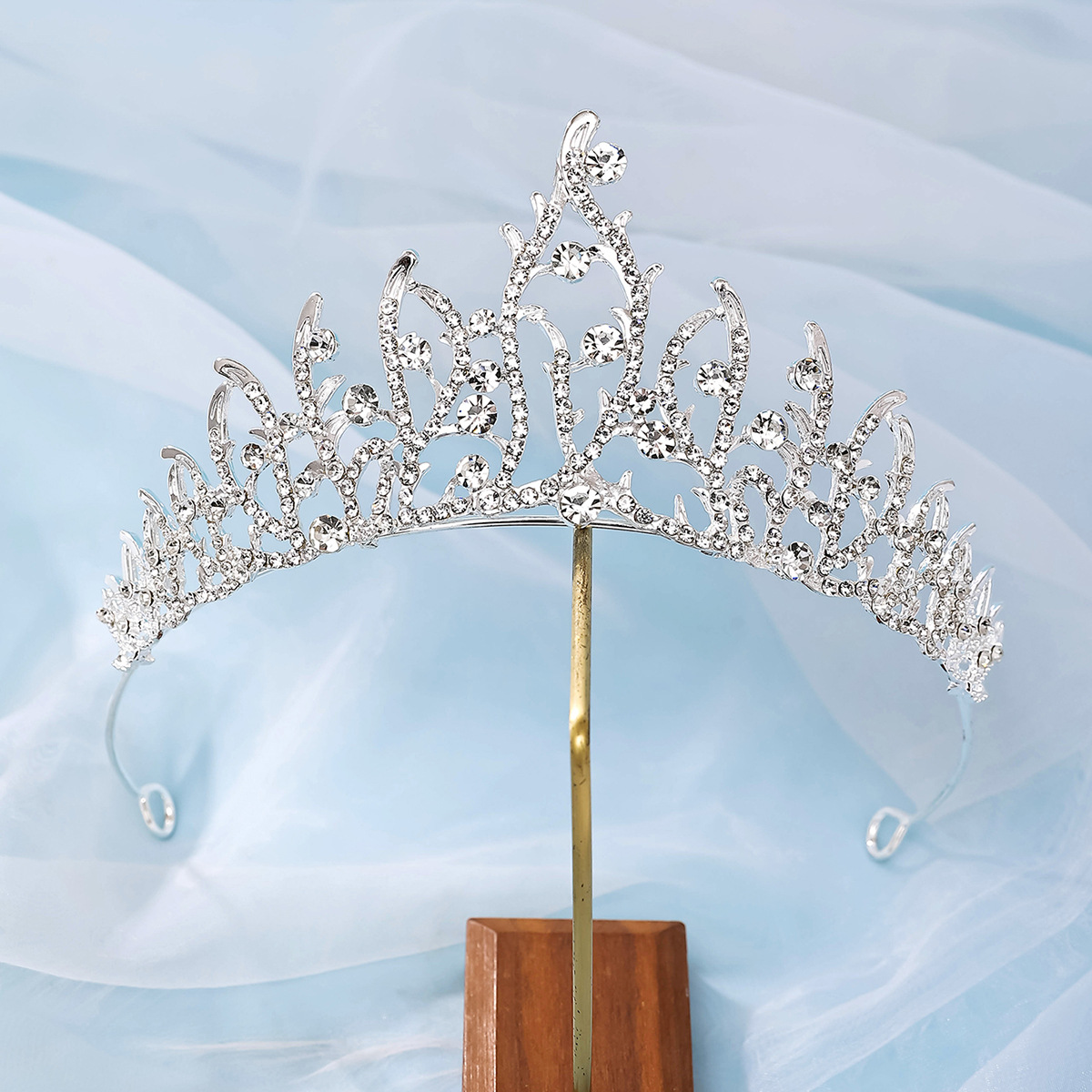 New diamond and silver princess headwear from Europe and America, grand and luxurious wedding dress, super glittering crystal bridal hairpin