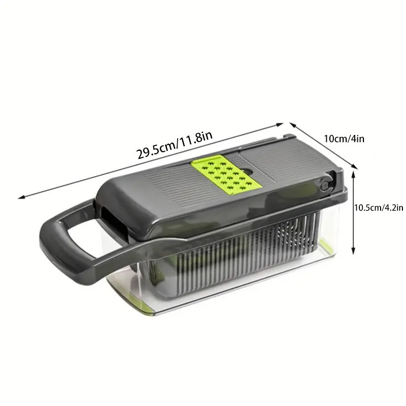Cross-border multi-functional vegetable cutter, household food shredder, kitchen wonder 16-piece set, shredder, grater, dice cutter Item Picture
