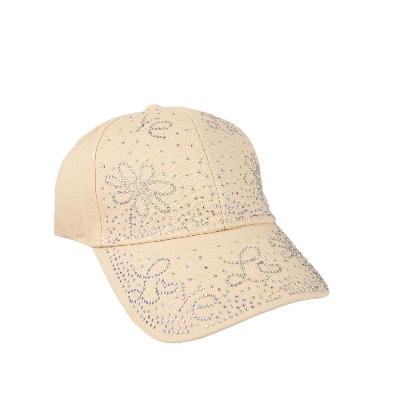 A new fashionable baseball cap with a light luxury water diamond butterfly for women. It is a versatile, casual and stylish shade baseball cap for women Item Picture
