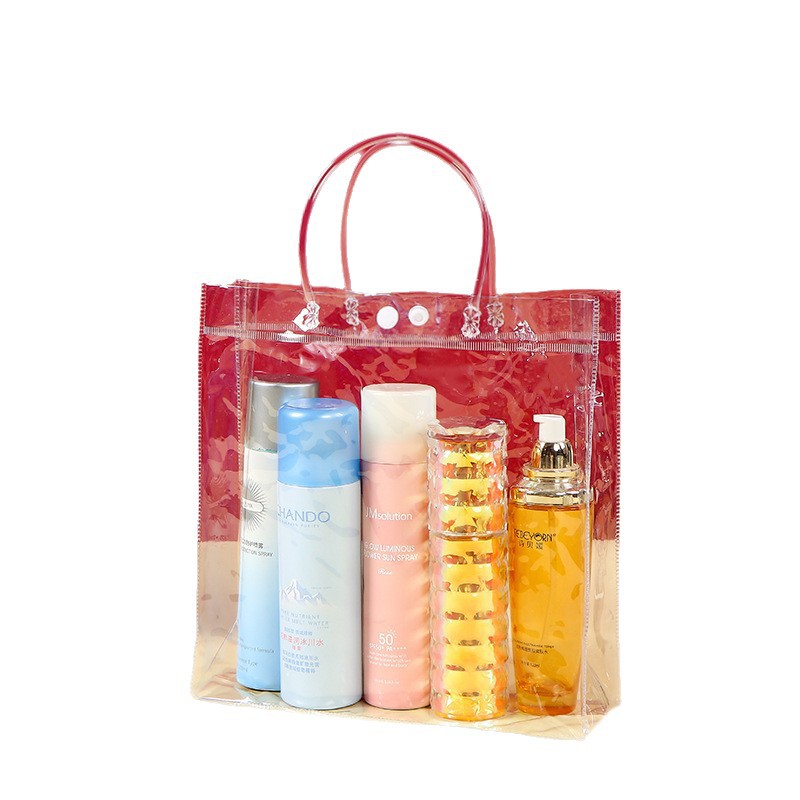 Transparent PVC handbags, hand-held wedding candies, cosmetics, milk tea shopping bags, wedding souvenirs, plastic gift bags Item Picture