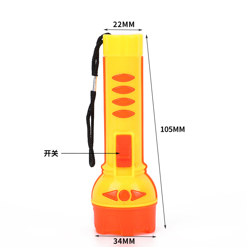 New plastic LED high-intensity L-283 flashlight, 10cm outdoor household flashlight, available for night market supply Specification image