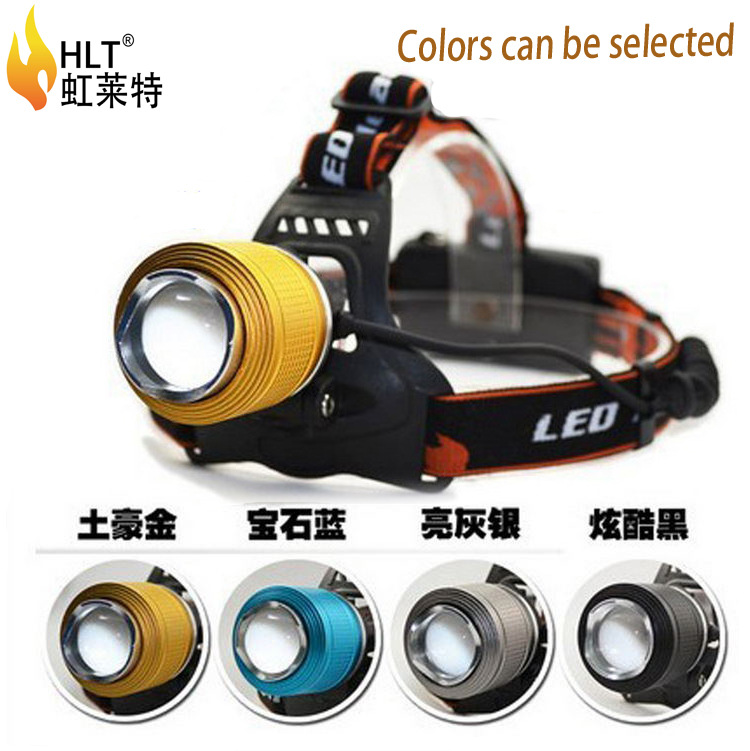 The Old Model Of Focusing Led High-Intensity T6 Headband Charging Waterproof Headlamp Is A Special White, Blue And Yellow Headlamp For Outdoor Fishing Specification drawing