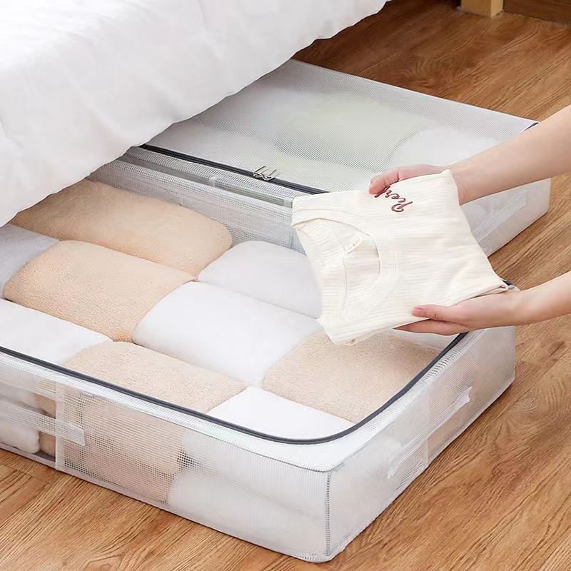 Steel frame folding clothes transparent storage box under the bed, Japanese and Korean waterproof and moisture-proof quilt storage box Application Scenario
