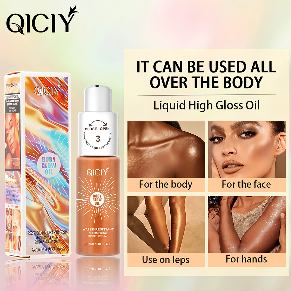 【 Cross-border Exclusive Supply 】QICIY+ 5-color Highlighter Waterproof, Sweat-proof, Skin-Enhancing and tanning Highlighter Wholesale details Picture