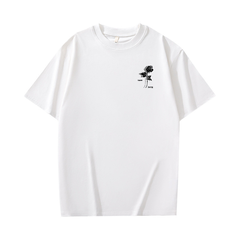 短袖/T恤/短袖T恤/体恤男士短袖潮流/t恤白底实物图