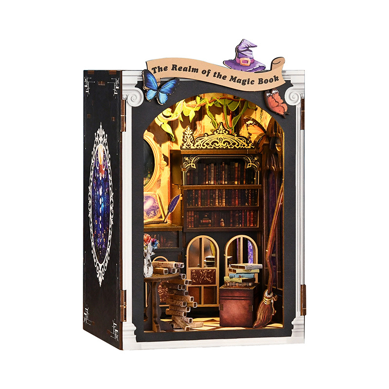 书立/圆书架/展示架可伸缩/书本展示架托白底实物图