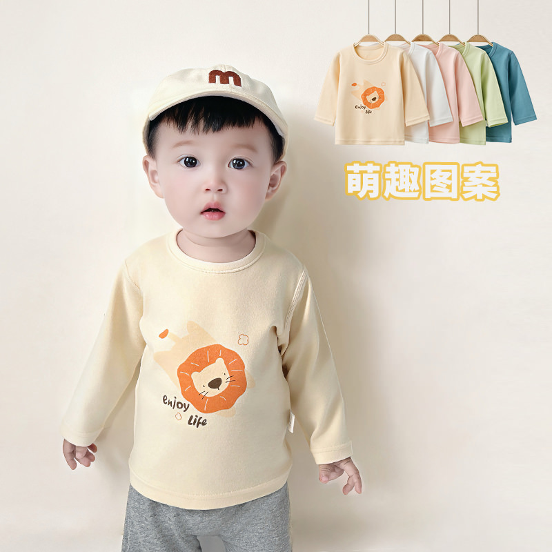 Children's long-sleeved T-shirts, boys' and girls' base shirts, new cartoon tops for spring, autumn and winter, single tops for 6 months to 5 years old Application Scenario