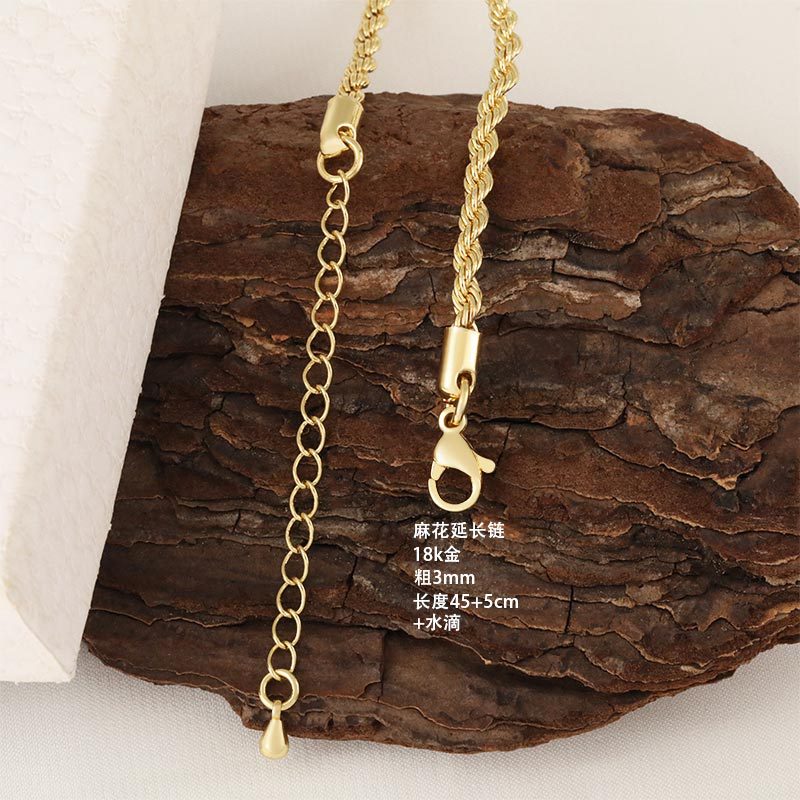 时尚个性百搭款包金麻花链简约气质脚链欧美跨境饰品批发