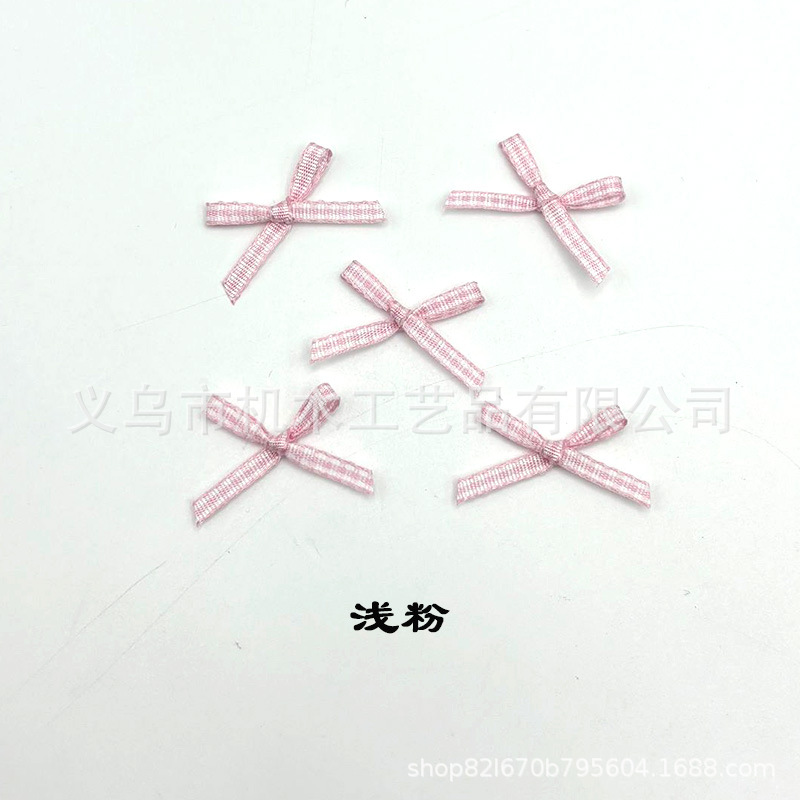 3mm checkered 10# bow clothing, shoes, hats, gift box, children's clothes, decorative ribbon bow, handmade Item Picture