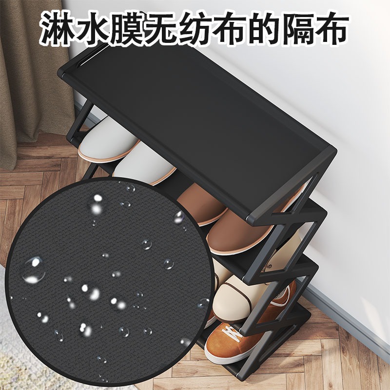 Large link TEMU Xiyin Cross-border Labeling Simple Multi-functional steel Pipe Assembly Shoe cabinet wholesale Student dormitory shoe rack Application Scenario
