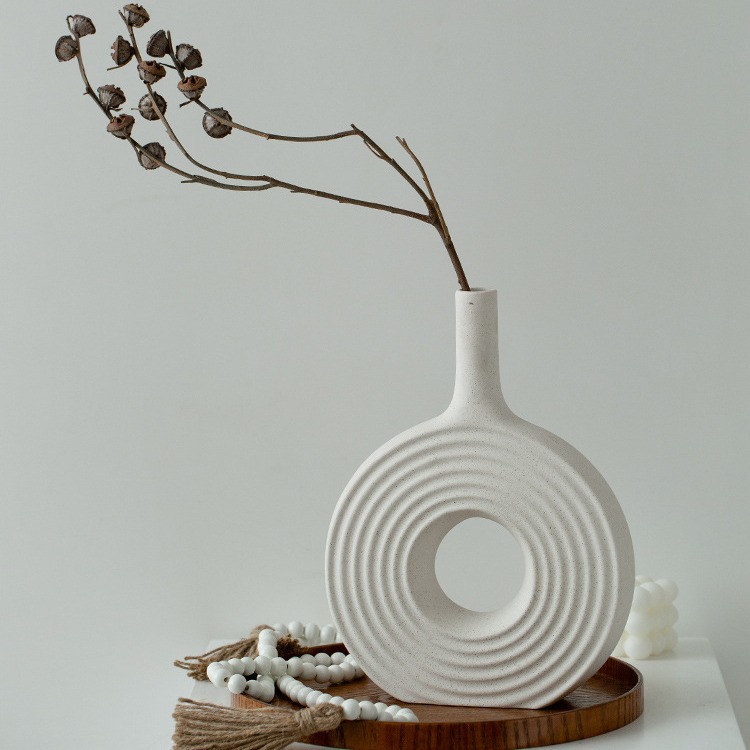 2026 New style flower arrangement, creative unglazed vase, hydroponic home decoration piece, ins style, high appearance level, flower vases, Nordic high-end ceramic Application Scenario