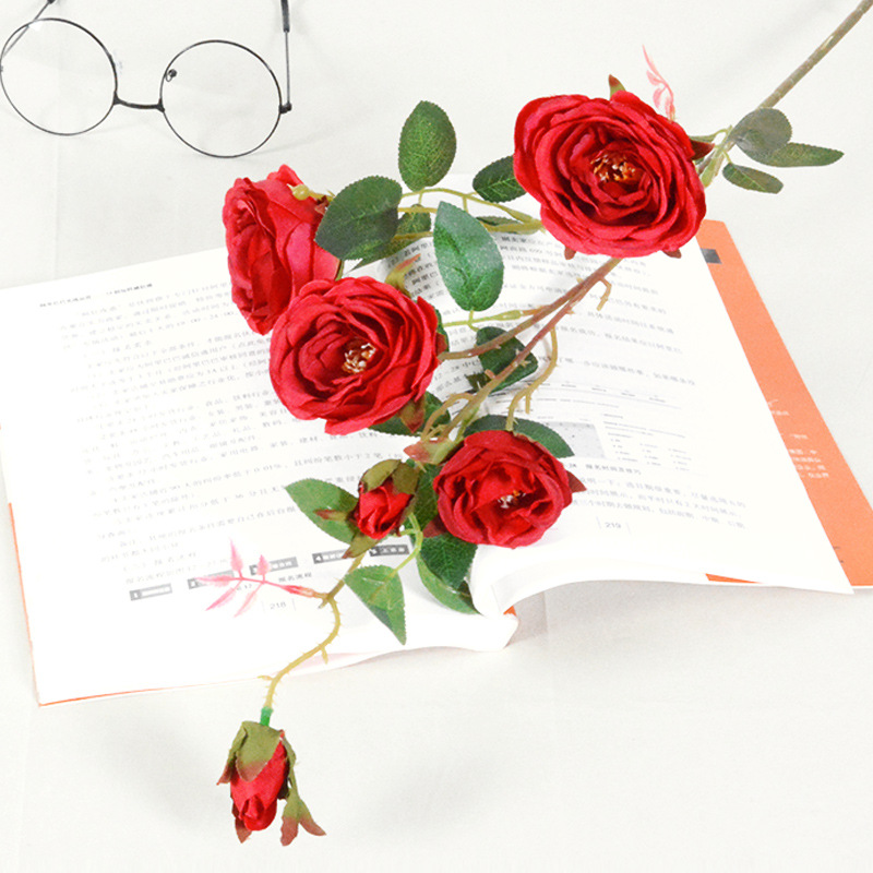 火把狂欢夜导具/仿真花/仿真花diy发饰/电镀玫瑰花/钩织细节图