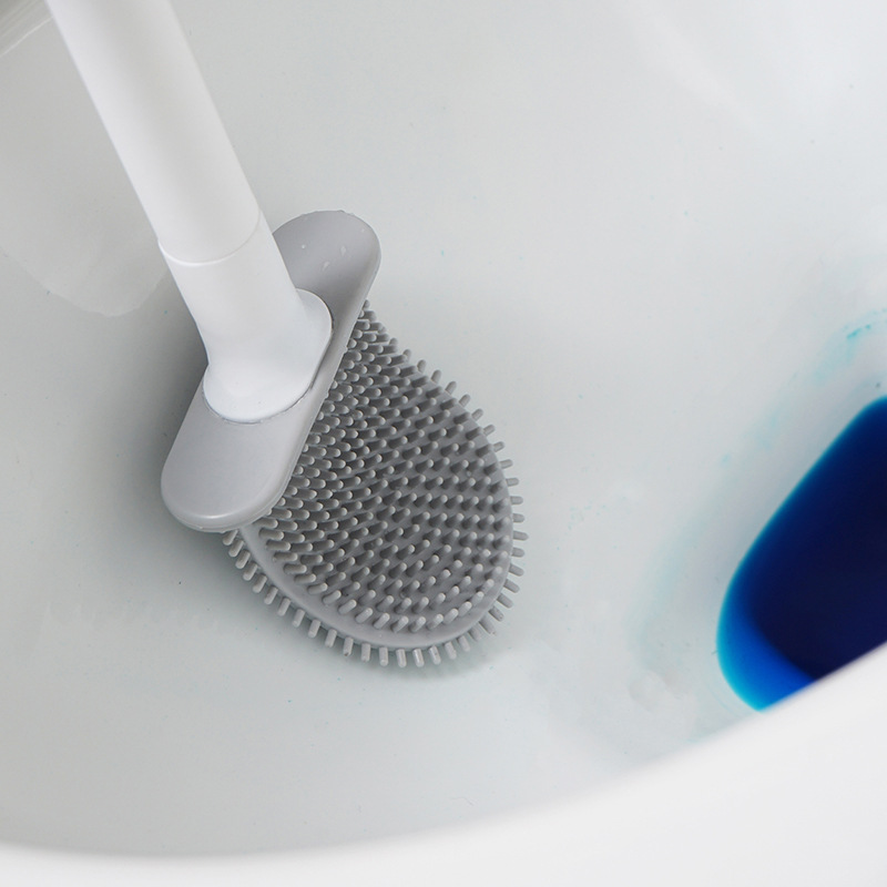 Toilet brush, a household wall-mounted cleaning brush with no dead corners and no need for drilling, a magic tool. Wholesale of detachable rod toilet brushes for bathrooms details Picture