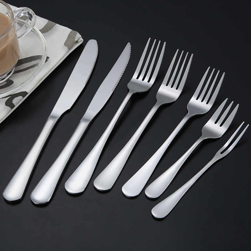 1010系列不锈钢餐具牛排刀叉酒店西餐套装logo礼品西式长柄日式