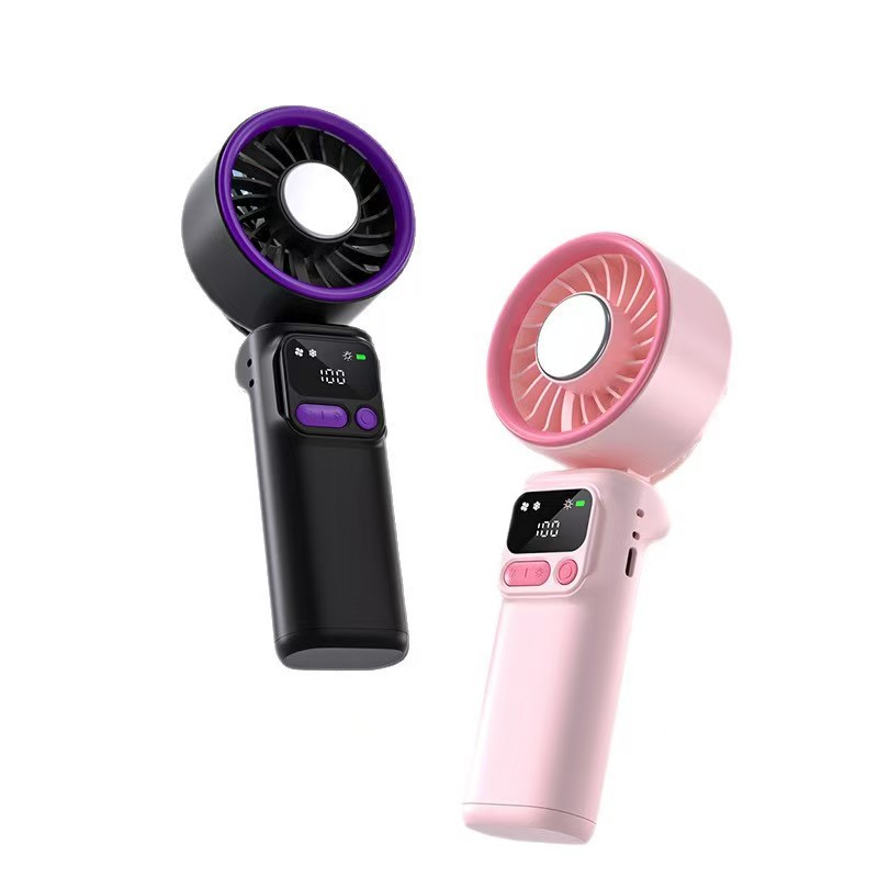 Wholesale of 2026 new portable handheld folding ice pack fans with high speed and strong wind force, mini cooling fans Item Picture