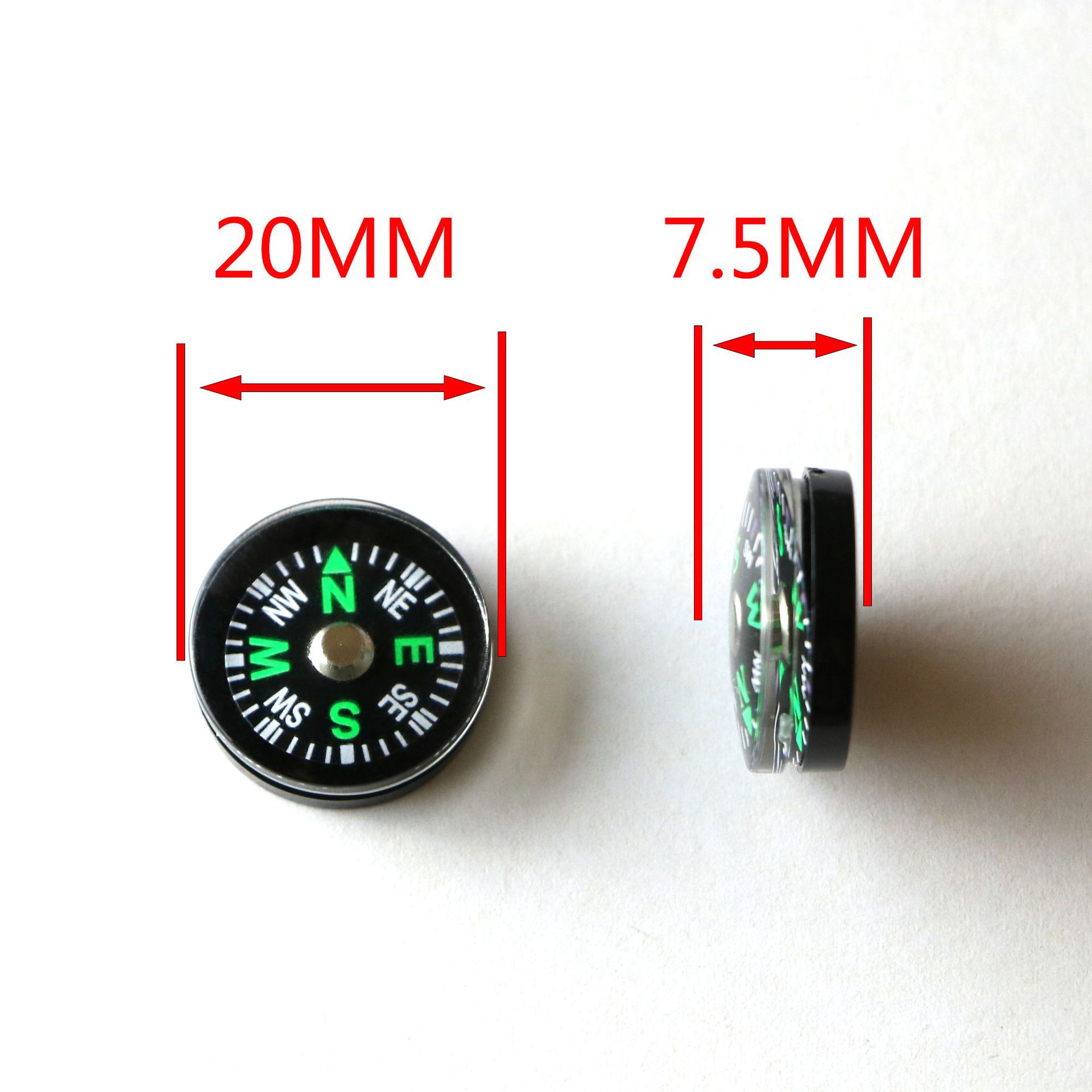 Factory direct sales of 20mm compass professional jewelry accessories, multi-functional compass in large stock