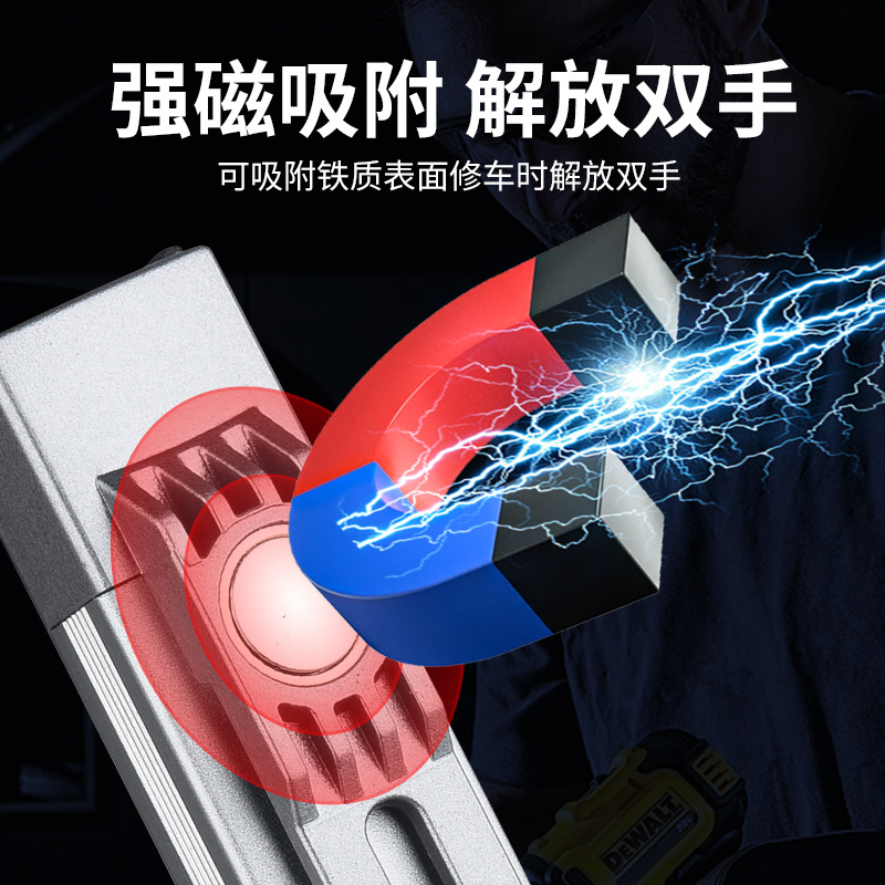 跨境爆款多功能激光笔灯高亮泛光笔型手电筒磁铁TYPE-C充电工作灯白底实物图