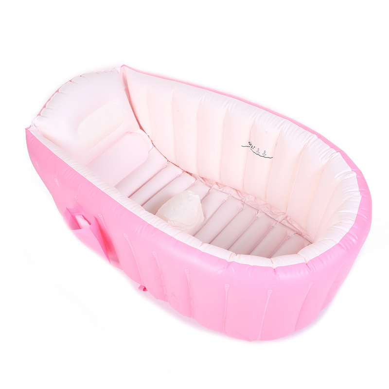 PVC inflatable baby bathtub, large and thick, baby inflatable bathtub, newborn baby swimming pool details Picture