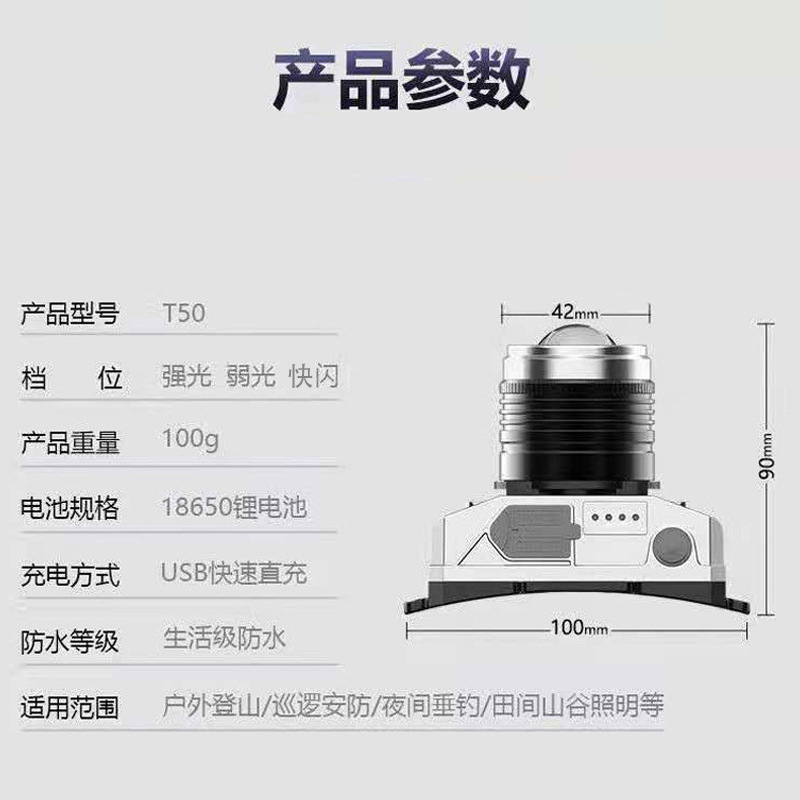 头灯cob头灯/头灯/头灯矿灯/红色小头灯/头灯手电筒产品图