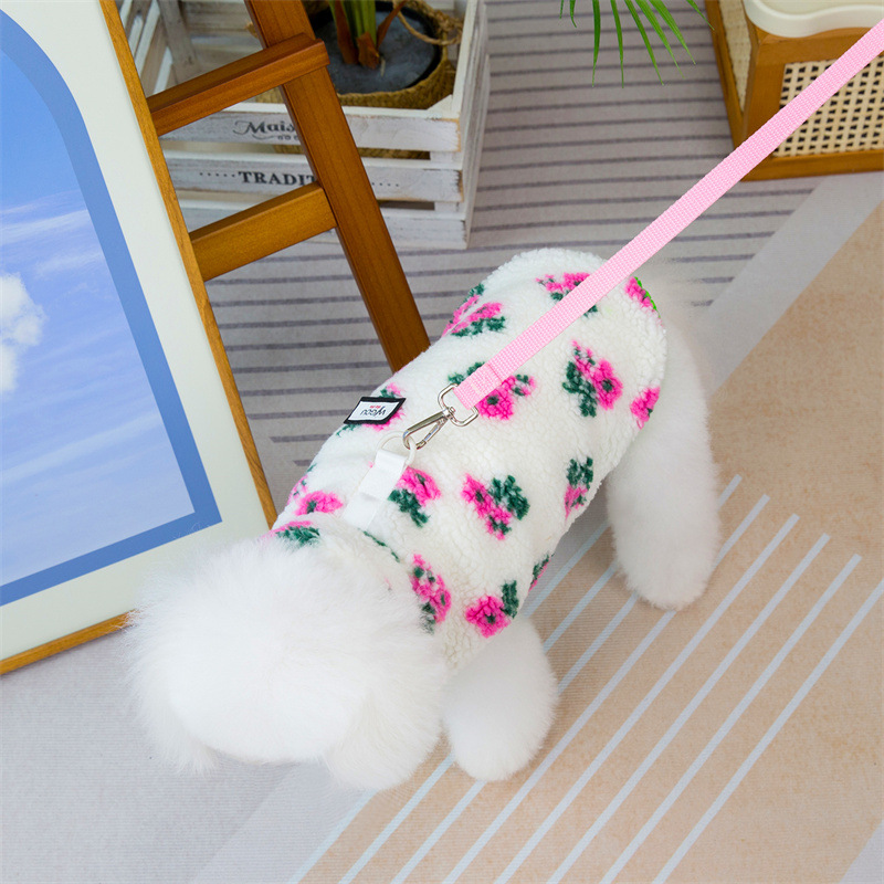 24 Autumn and Winter new dog garden flower coat, Teddy Bichon Frite small dog and cat pet clothing manufacturer in stock Specification image