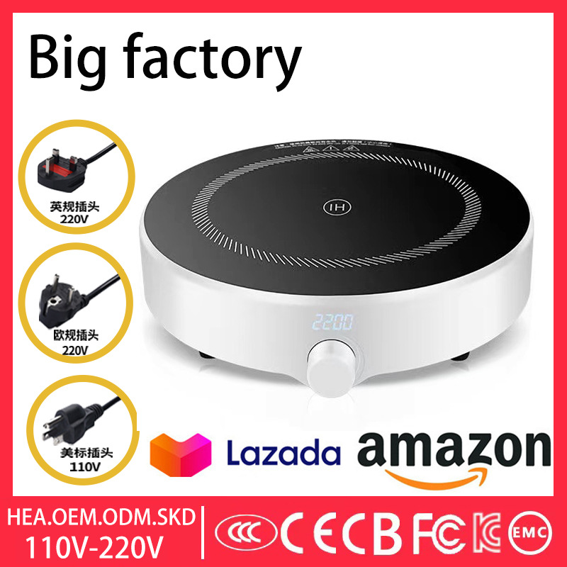 海外商用迷你电磁炉2200W 大功率 防水防干烧 小型餐饮专用 耐用款