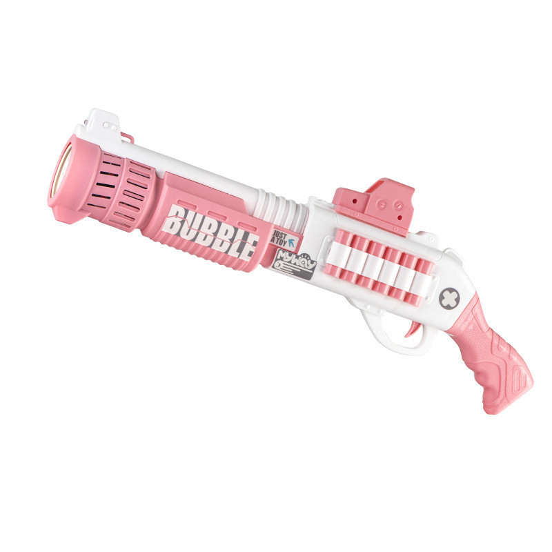 Cross-border best-selling children's toy gun bubble machine, multi-hole electric Laifu bubble gun, outdoor fully automatic bubble blowing machine Item Picture