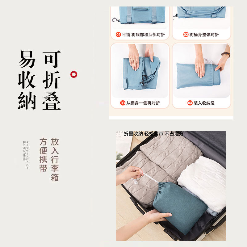 洗漱包/折叠洗漱包/干湿分离收纳包/洗漱包挂/洗漱包透明细节图