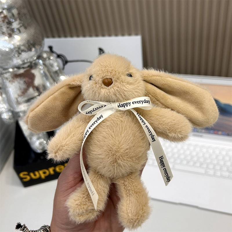 Long-eared rabbit cute pendant dolls, toys, small dolls wholesale, plush hanging ornaments, claw machines, keychains, mini gifts Specification image