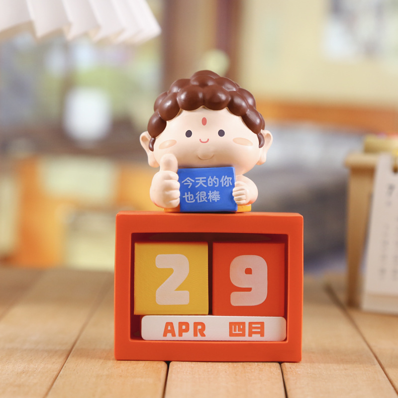 Creative design of small Buddha calendar ornaments, desktop wall calendar, calendar decoration, cartoon and cute Buddha ornaments wholesale