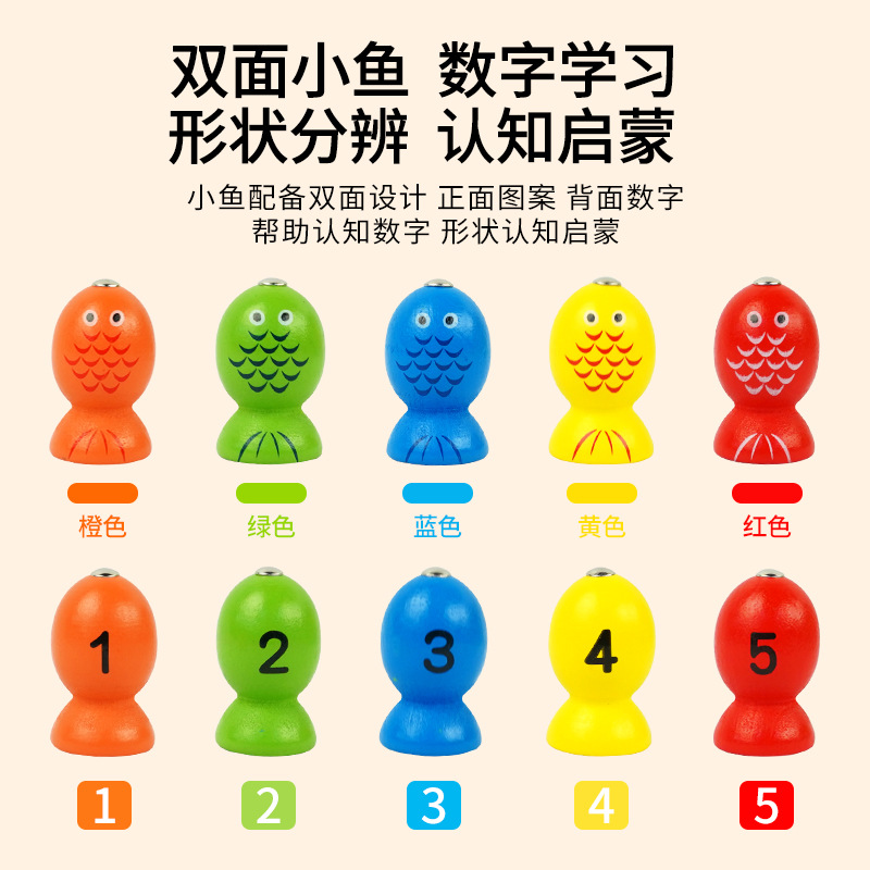 Montessori Early education Multi-functional shape matching building block column fishing toy 3-in-one logarithmic board children's intelligence development Application Scenario