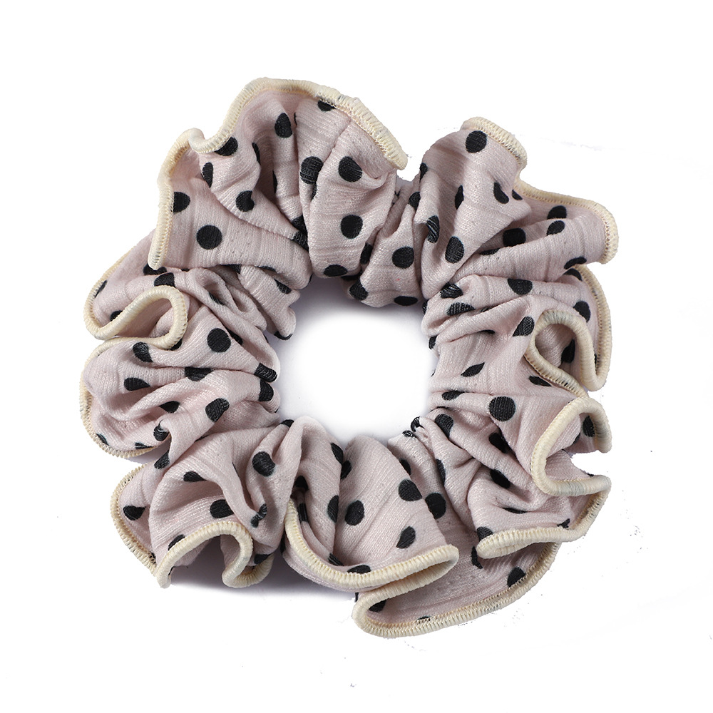 Wholesale of autumn and winter small floral hair bands, Korean-style knitted large intestine bands, high-elasticity and durable, sweet school-style ponytail hair ties Item Picture