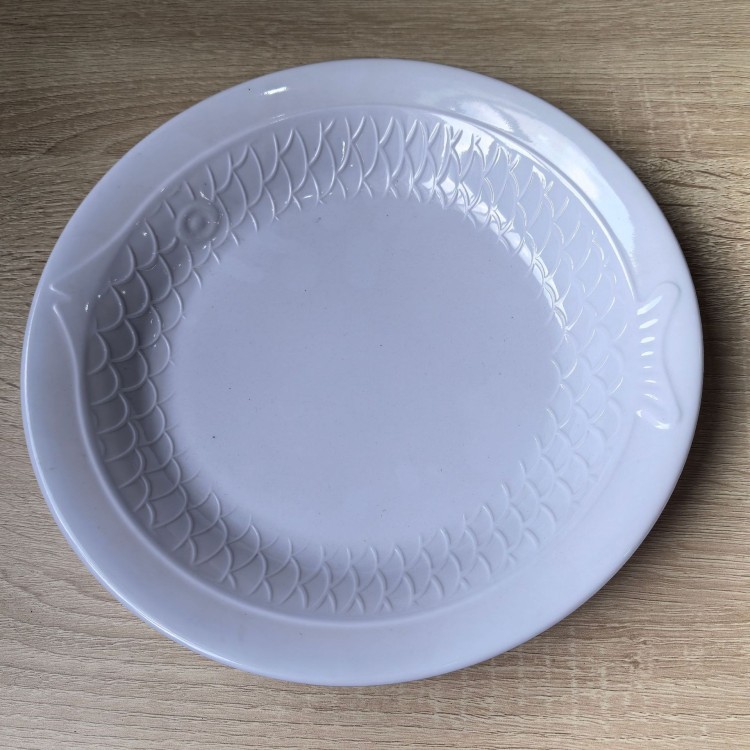 Anhui Yasheng 9-inch round inner fish-patterned printed plate melamine tableware for export Item Picture