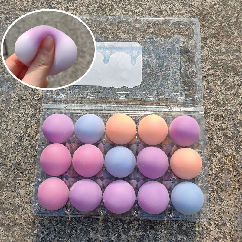 Creative photosensitive color-changing mini egg kneading fun Stress-relieving simulation light-changing stress-relieving pigeon egg release children's toy details Picture