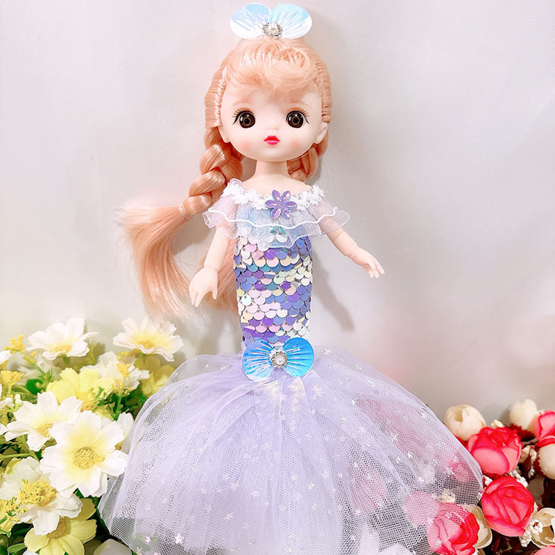 Colorful mermaid girl toys, princess dolls, children's birthday gifts, dolls, figurines, and playhouses Specification image