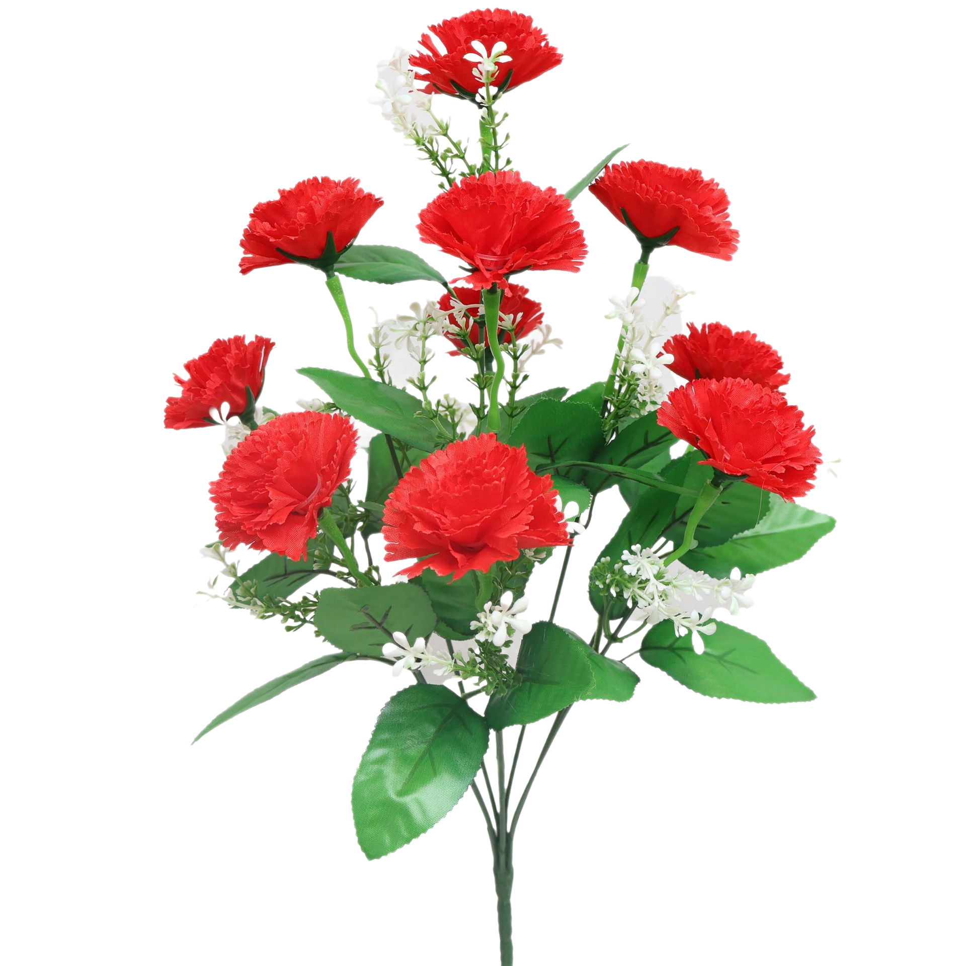 Cross-border application of European and American artificial flowers, 10 heads of lilacs, carnations, artificial flowers, indoor and outdoor decorative silk flowers, export supply Item Picture