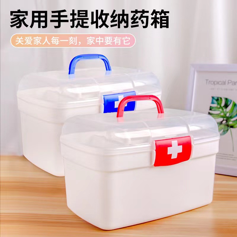 Cross-border export little nurse first aid kit, portable small medicine box, first aid kit, health care box, multi-purpose household medicine box details Picture