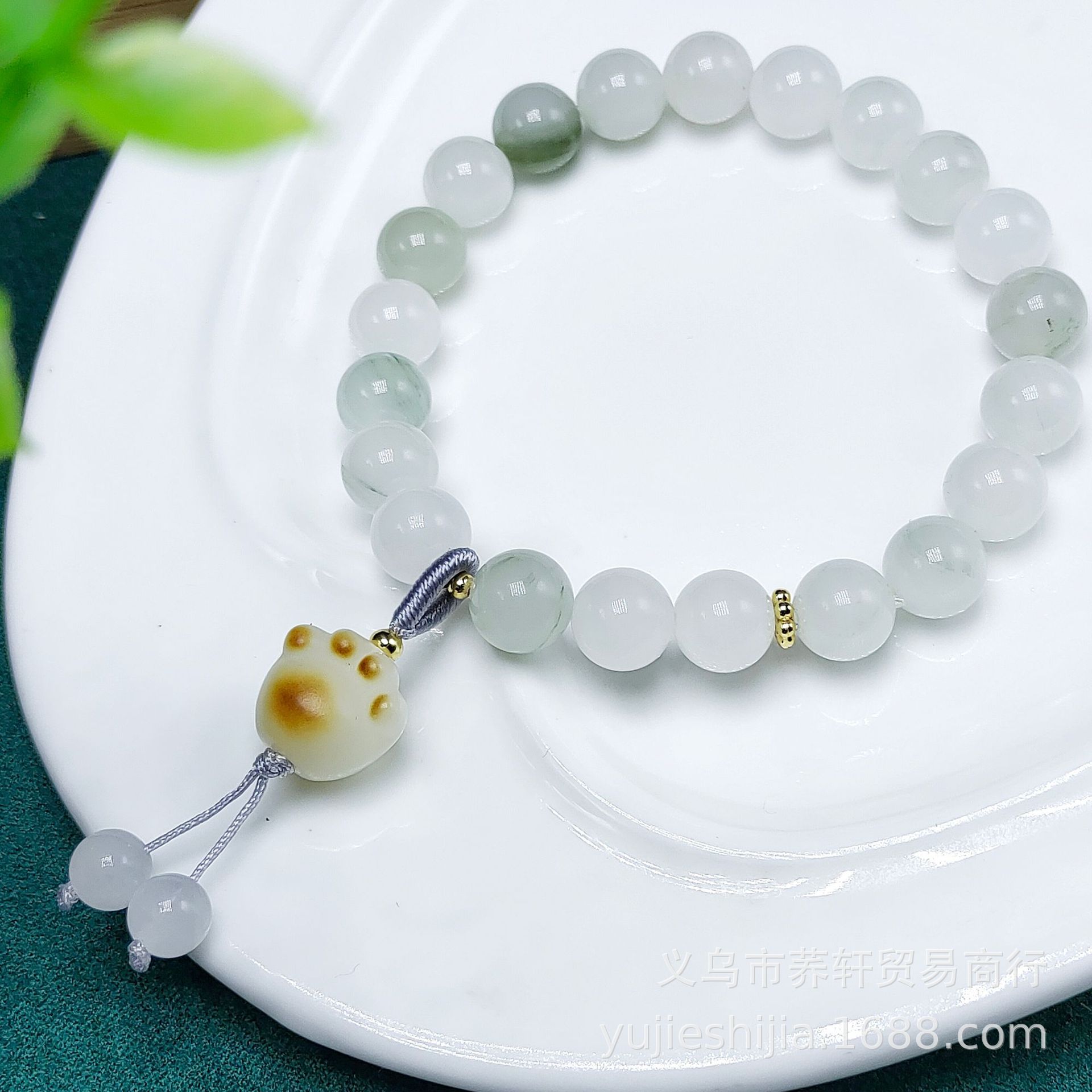 Natural Tianshan jade peace pendant bracelet, elegant and high-end jade bracelet, live-streaming supply, best friend's jewelry Application Scenario