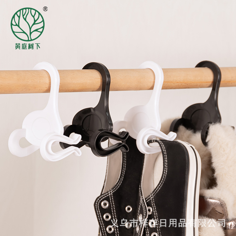 Plastic double hooks for shoes, running shoe hooks, supermarket cotton shoes, sandals, sports shoes, shoe drying racks, storage and display hooks details Picture