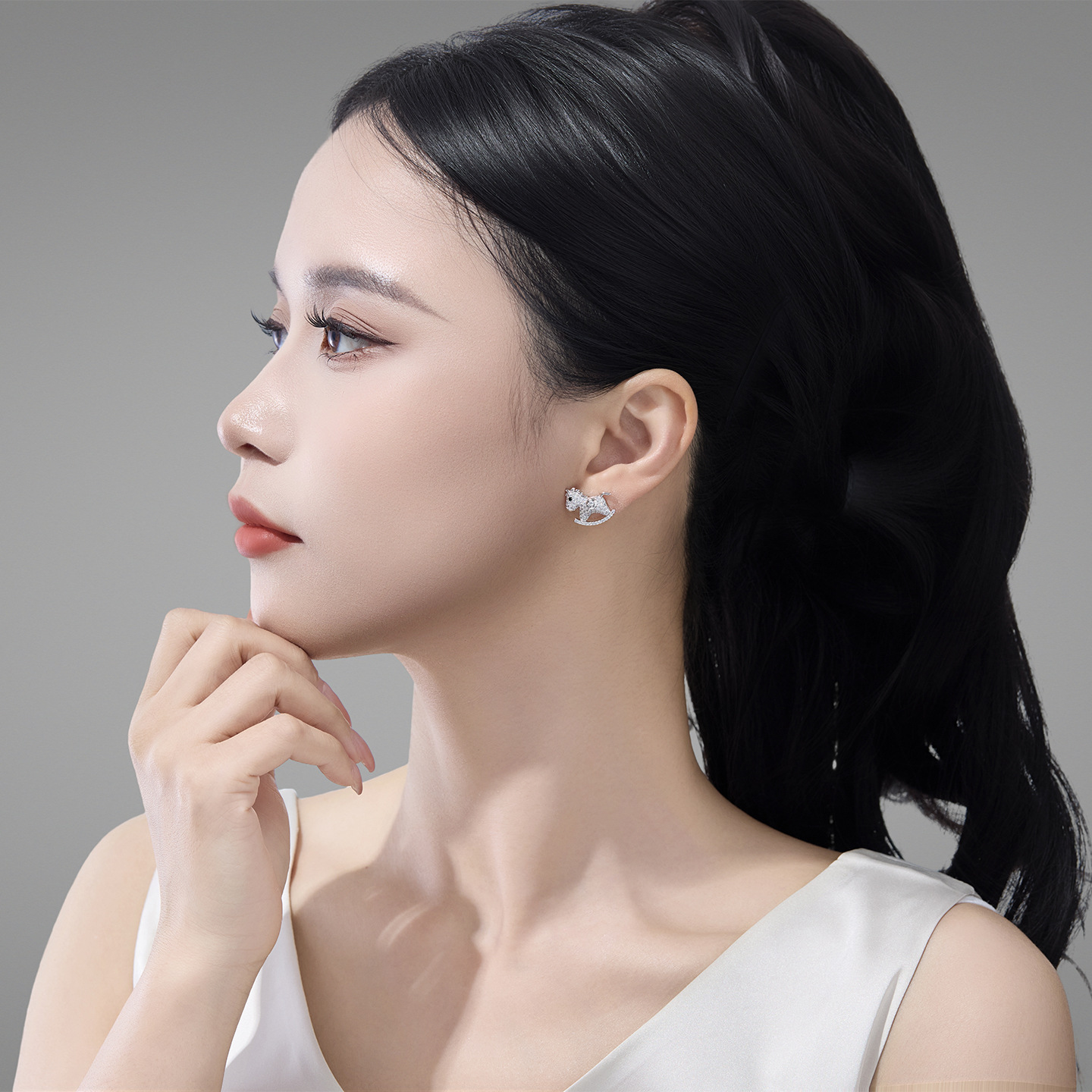 饰品/耳钉/耳饰/精致款纯银小耳钉/珍珠产品图