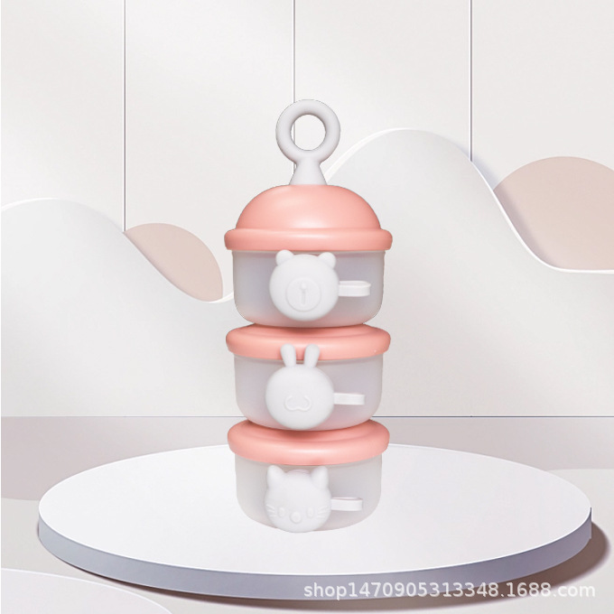 The manufacturer wholesals three-layer portable outdoor milk powder boxes and baby food packaging and storage boxes details Picture