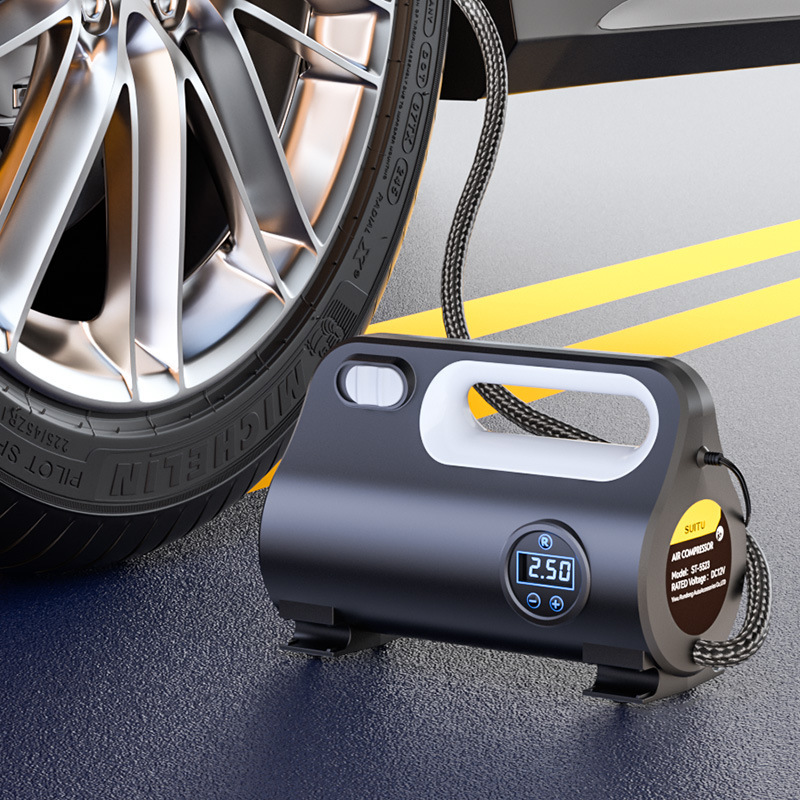 New cross-border car air pump, tire air pump, high-power air pump, portable digital display intelligent air pump Application Scenario