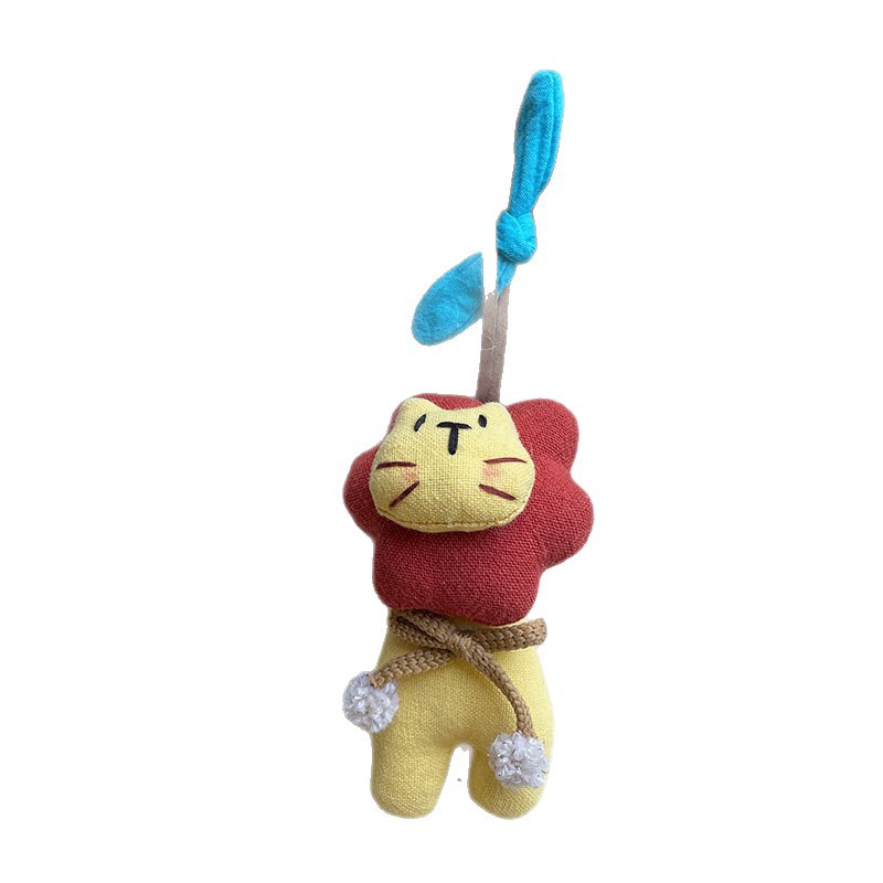 新款韩系手工布艺儿童手作项链秋冬氛围感穿搭配饰挂脖卡通装饰链白底实物图