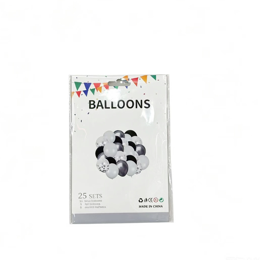 Set de globos set de 25 piezas globos de látex tres colores globos de lentejuelas fiesta de cumpleaños set de globos decoración fiesta details Picture